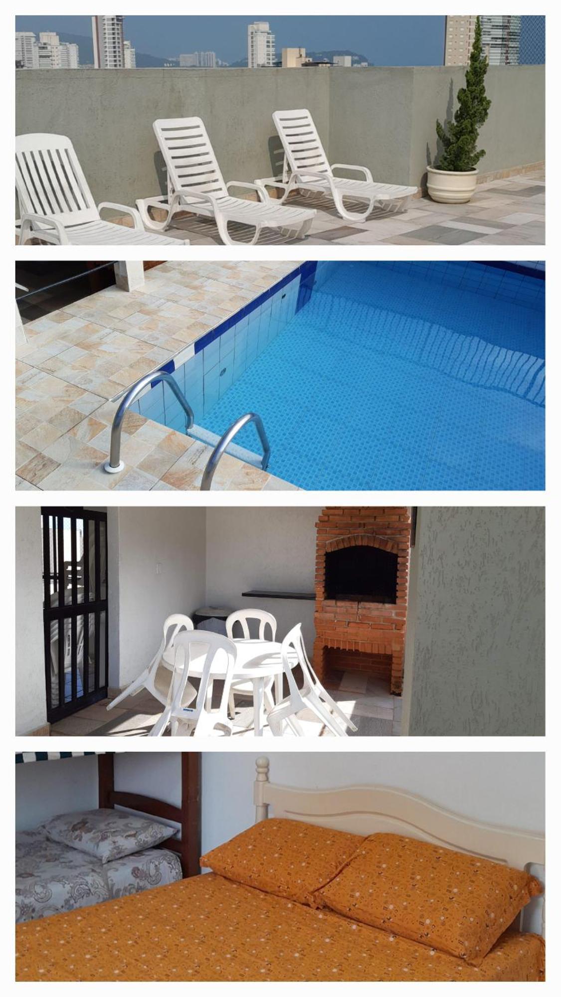 500M Da Praia, Predio Cm Piscina, 1Garagem, Wi-Fi 300 Mbps, Centro De Guaruja, Proximo A Praia E Comercio, Horarios Check-In E Check-Out Flexiveis, Churrasqueira, Apartment Ngoại thất bức ảnh